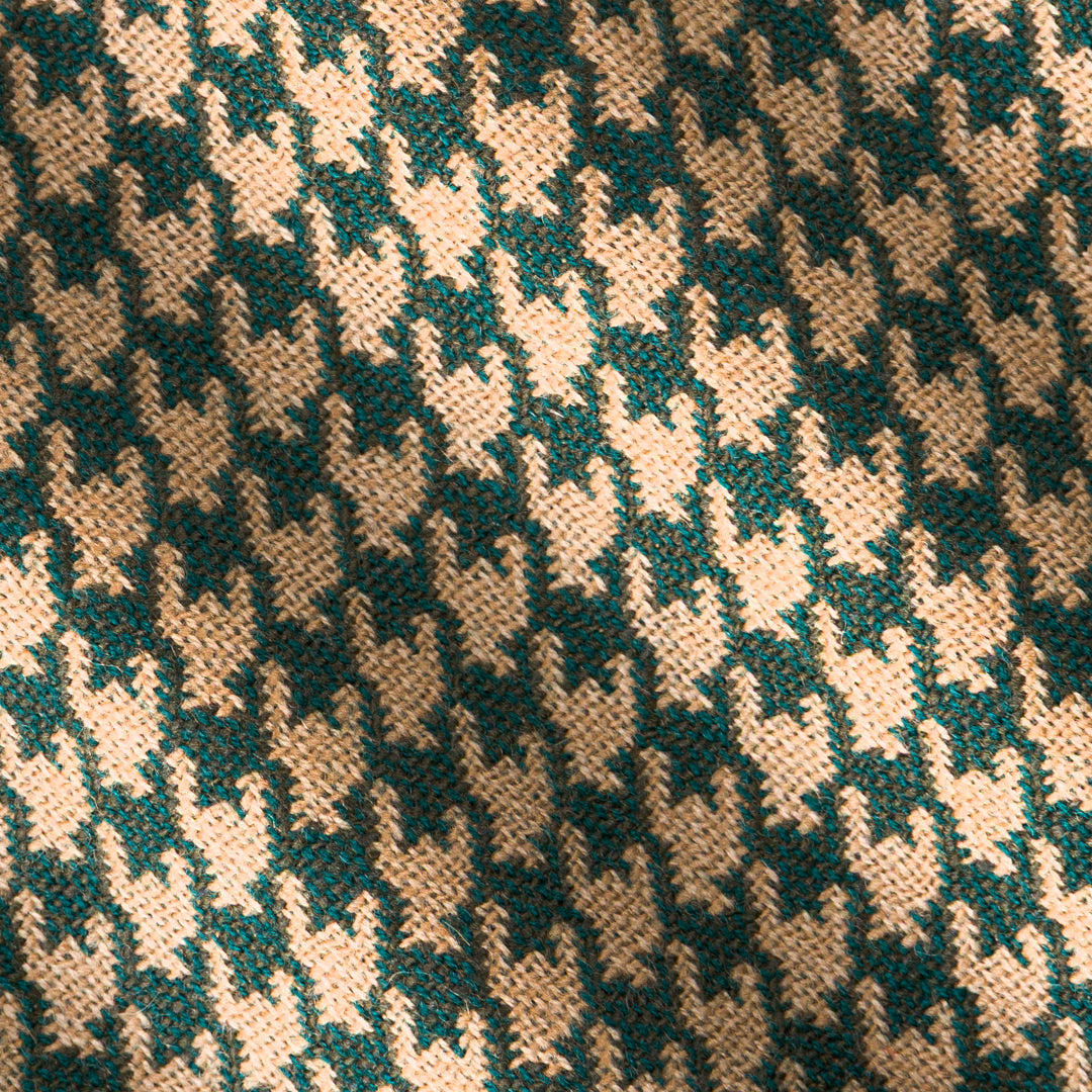 10064.24/3 | Wool Cashmere Pied De Poule | Green | 14 Meter