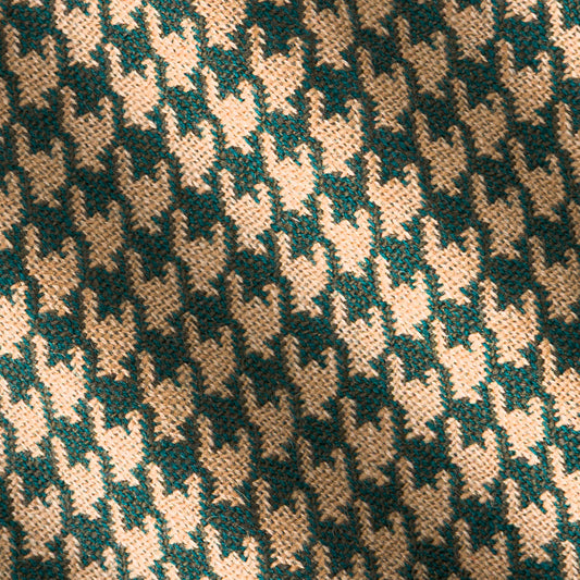 10064.24/3 | Wool Cashmere Pied De Poule | Green