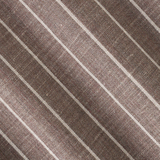 10068.2/31 | Wool Silk Linen Stripe Taupe | White