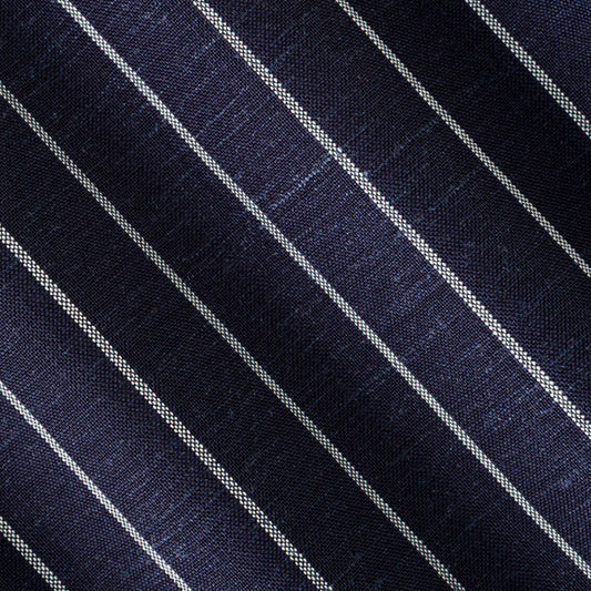 10068.2/91 | Wool Silk Linen Stripe | Navy