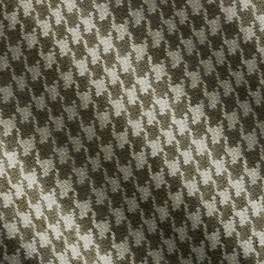 10091.11/2 | Wool Cashmere Pied De Poule | Olive